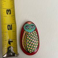 Owl painted rock