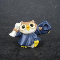 Vintage Hallmark Wise Owl Graduation Figurine 1985 Merry Miniatures
