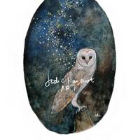 Owl - Watercolour - Immediate Download