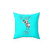 Donkey-Owl  Coral/Teal  Square Pillow-Funny Pillow for Him or Her Gifts