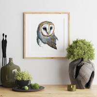 Owl Art Prints | Nature Wall Art | Hand Drawn Illustrations | Boho Decor | Digital Download | Printa