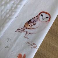 Couverture hiboux minky