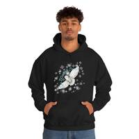 Go With the Snow Owl, Inspirational Top, Winter Owl Graphic, Zen Sweatshirt, Snow Lovers Pullover, S