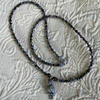 Sterling Silver Great Horned Owl Totem Necklace