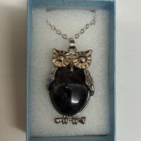 Amethyst Owl Pendant