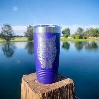 Owl Mandala Engraved Polar Camel Tumbler | Engraved Tumbler | Owl Gift | Owl Decor | Gift for Owl Lo