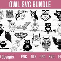 Owl Svg, Owl Svg Bundle, Owl Png, Owl Clipart, Owl Mandala Svg, Cute Owls Svg, Owl Shirt, Owls Svg F