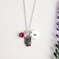 Owl Necklace-Owl Lover Gift-Owl Necklace for Girls-Owl Gift-Owl Jewelry-Owl Pendant-Owl Charm Neckla