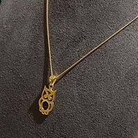 Gold Owl Pendant on Gold Chain, Wisdom Necklace, Good Luck Necklace, Protective Charm, Chinese Philo