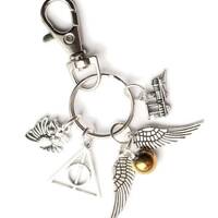 Snitch Charm Magic Owl Keychain Key Chain Bag Purse Clip