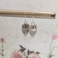 Cute Little Owl Earrings, Animal Themed Minimalistic Earrings for Bird Lovers, Owl Jewellery, Bird G