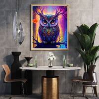 Owl Wall Art, Psychedelic Owl, Poster,  Owl Wall Decor, Owl Decor, Bird Wall Art, Owl Print, Wall Ar