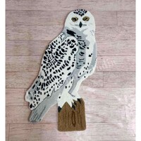 Owl Rug Bird Carpet Beautiful White Owl Area Carpet Handtufted  Wool with Cotton Backing Bird Shape 