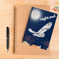 Night Owl Spiral Notebook - Ruled Line