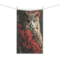 Owl Kitchen Towel Kitchen Hand Towel Owl Floral Flowers Bird Housewarming Tea Towel Dish Towel House