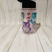 Owl Water Bottle, Owl Theme Birthday, Owl Lover Gift, Personalized Kids Cup with Straw, Cute Owl Mug