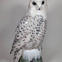 Very Rare and Highly Collectable Royal Copenhagen Porcelain Underglaze Snowy Owl Figurine Designed b