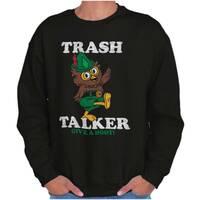 Give A Hoot Woodsy The Owl Trash Talker Gift Womens or Mens Crewneck Sweatshirt