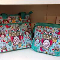 Owl Teal Green Western Purse Spring Handbag Women Shoulder Bag