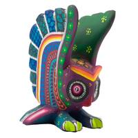 Owl Alebrije, Multicolored Owl, Wood carving, Statement decor, Mexican Craftsmanship, Bird decor, sc