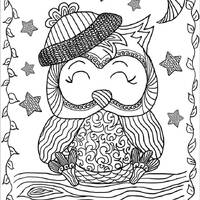 Owl Colouring Sheet, A4, PDF, Digital Download, art, printable, by ASI Designs, colouring, mindfulne