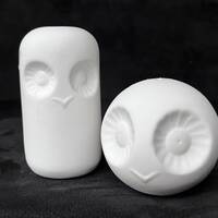 Salt and Pepper Owl Set | White Minimalist Design