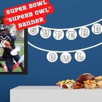 Instant Download: Super Bowl "Superb Owl" Party Decor - Banner