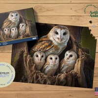 Barn Owl Jigsaw Puzzle, Barn Owl Art, Owl Puzzles 500 Pieces, Wildlife Jigsaw Puzzles, Snowy Owl puz