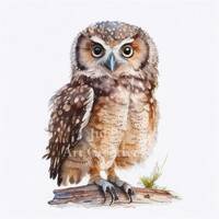 Owl Printable Wall Art, Watercolor Owl painting, Nursery Wall Art, Animal Print, Jungle Painting, Sa