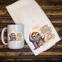 Coffee Owl Mug &ndash; I Don't Give EEFFOC