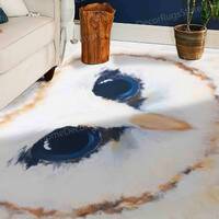 Modern Owl Rugs, Animal Rug, Office Decor Rugs, Owl Painting Rugs, Thin Rug, Chenille Rugs, Salon Ru