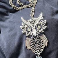 Articulated Large Owl Pendant Necklace