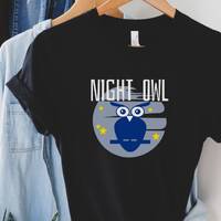 Night Owl Graphic T-Shirt: Soft Cotton Owl Lover Tee