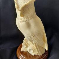 Stone Effect Resin Owl