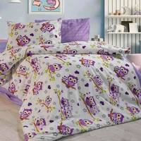 Duvet Cover Set and Pillowcases Cotton Set Owls Bedding Gift for Family Single Full Twin Double Quee