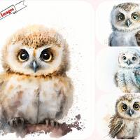 Cute Owl Clipart for DIY Projects | Watercolor Cliparts for Crafts and digital designs, owl clipart 