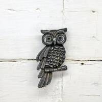 Vintage Owl, Metal Owl, Owl Wall Magnet