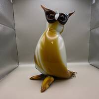 Vintage Handblown Glass Owl