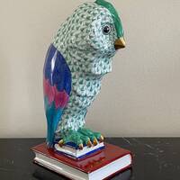 Vintage Herend Porcelain Hungary 8" Tall Owl Figurine Model Number 5104 *