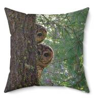 Owl Pillow Birder Gift Couch Pillow Mexican Spotted Owl Throw Pillow Owl Art Mother's Day Gift O
