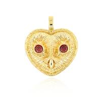 Personalized Owl Charm,  Heart Owl Jewelry, Dainty Gold Owl Necklace,DIY Jewelry Supplies 34x30mm