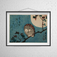 Japanese Owl Art Print: Utagawa Hiroshige Woodblock Poster