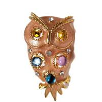 Enamel Owl Brooch