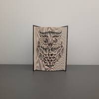 Pattern Only - Owl Book Folding - cut and fold - book folding pattern, book art, 180 fold, 401 pages