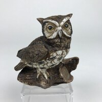 VTG HOMCO Woodland Horned Owl on Branch #1114 Figurine 1980's Home Interior