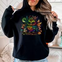 Owl Hoodie Owl Sweater Colorful Owl Hoodie Degenhart Owl Lover Sweater Gift Hoodie Sister Sweater Be