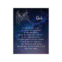 Owl Incantation - printable animal spirit prayer calling magic