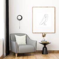 Minimalist wall decor, One Line Print, Owl print poster, One Line Drawing, Home Decor, Digital Downl