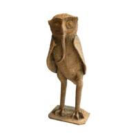 Vintage African Owl with Snake Sculpture