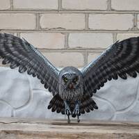owl metal sculpture